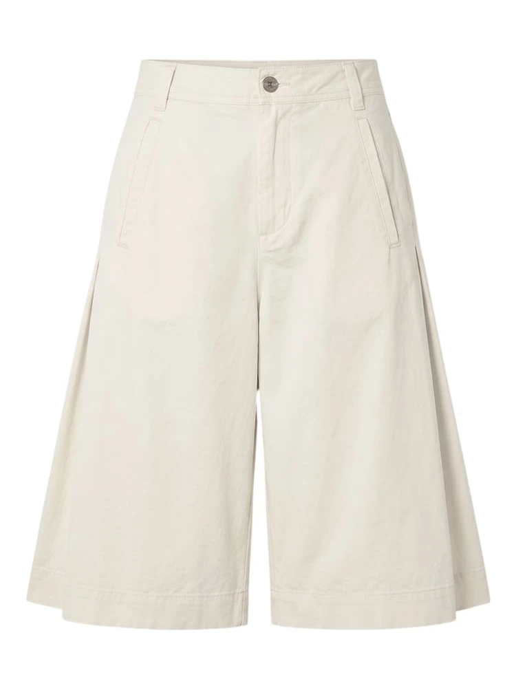White Cotton Women's Shorts