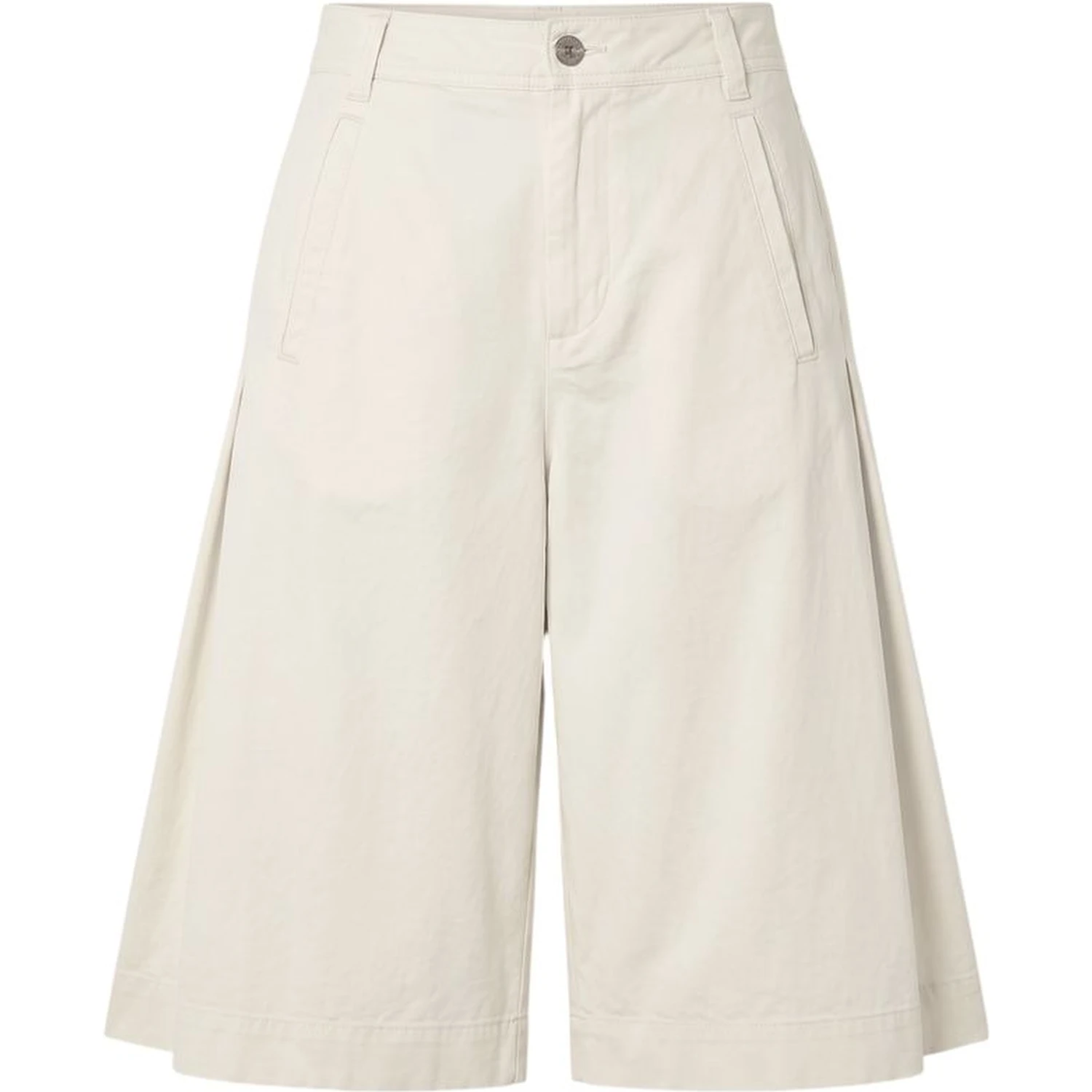 White Cotton Women's Shorts