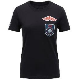 Black Cotton Women's T-shirt