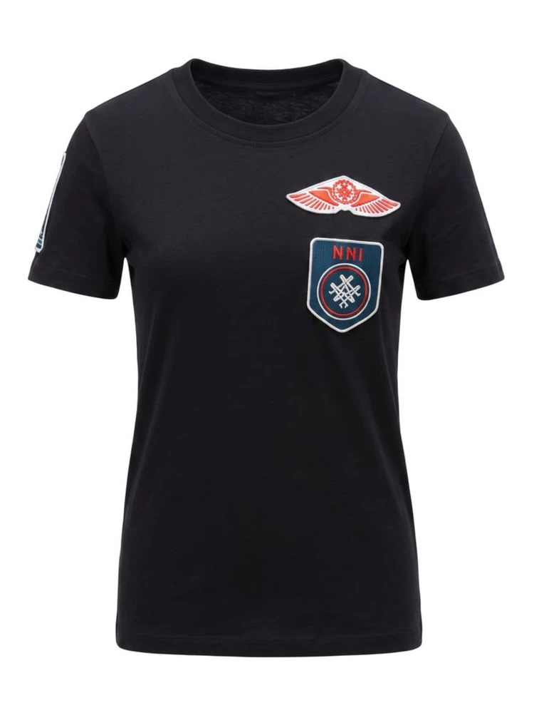 Black Cotton Women's T-shirt