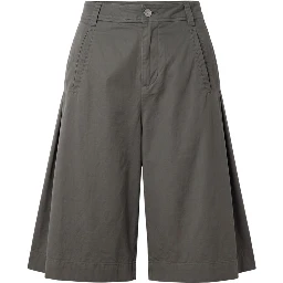 Grey Cotton Women Shorts