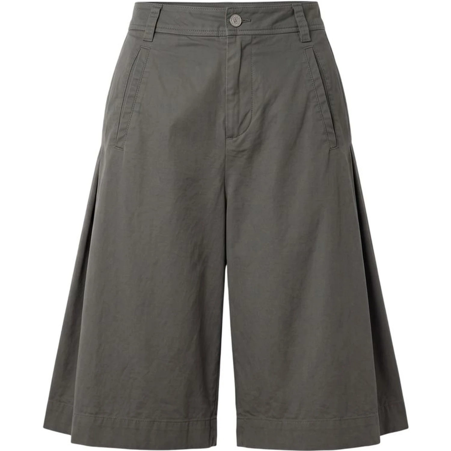 Grey Cotton Women Shorts