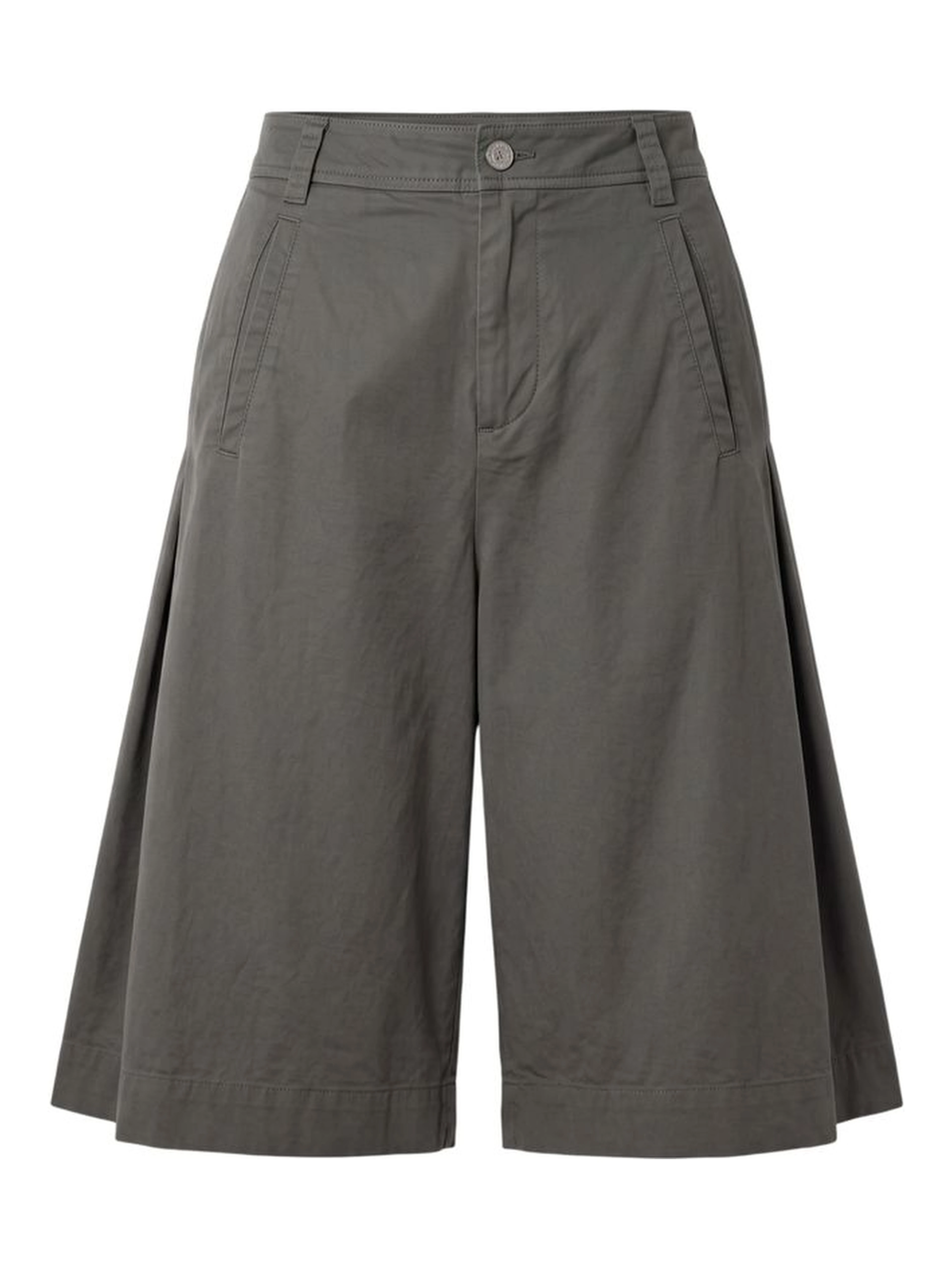 Grey Cotton Women Shorts