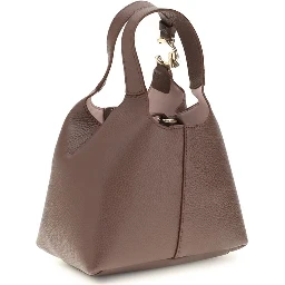Beige Calf Leather Bos Taurus Shoulder Bag