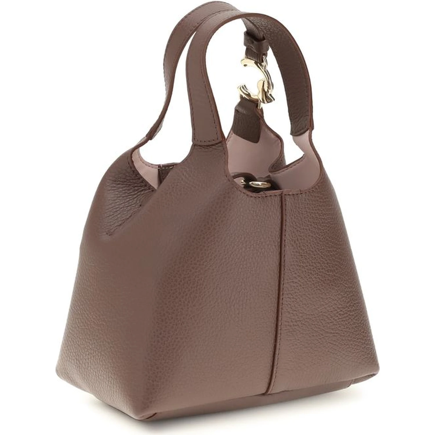 Beige Calf Leather Bos Taurus Shoulder Bag
