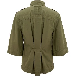 Green Cotton Women Shirt