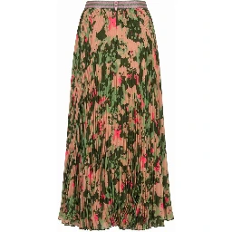 Pink Polyester Women Skirt
