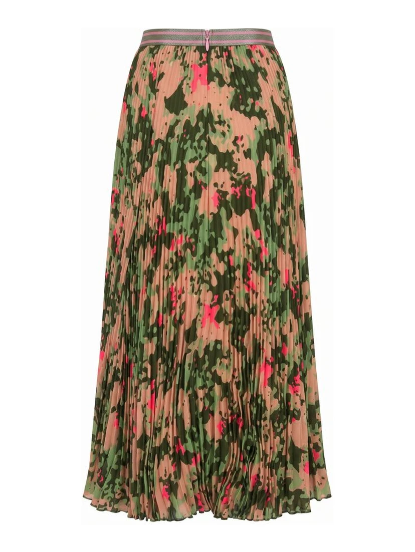 Pink Polyester Women Skirt