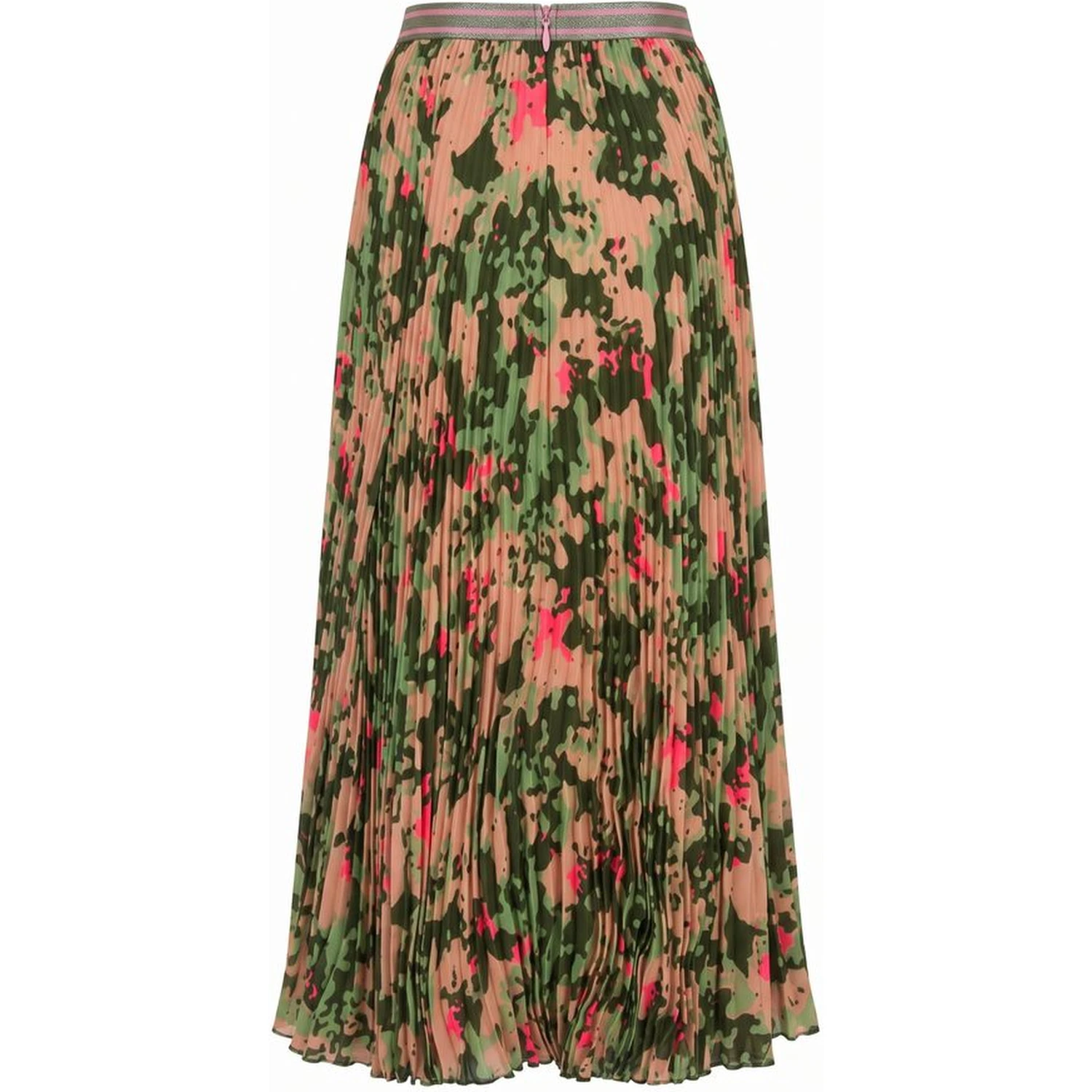 Pink Polyester Women Skirt