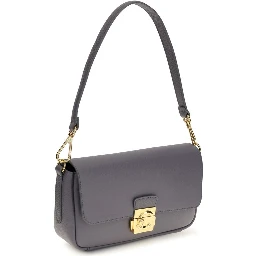 Blue Calf Leather Bos Taurus Shoulder Bag