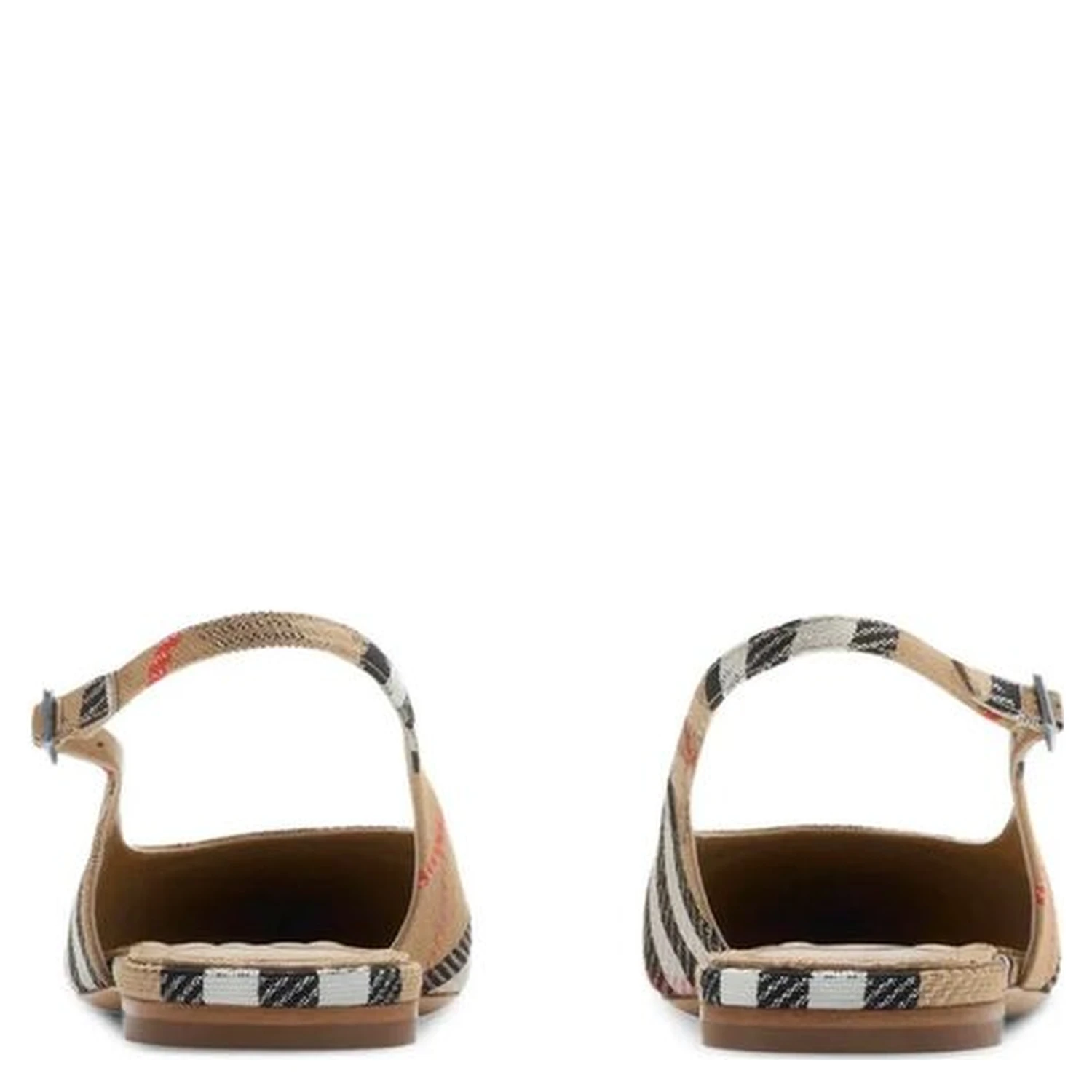 Brown Fabric Ballet Flats