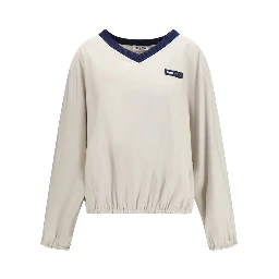 Beige Recycled Polyester Sweatshirt