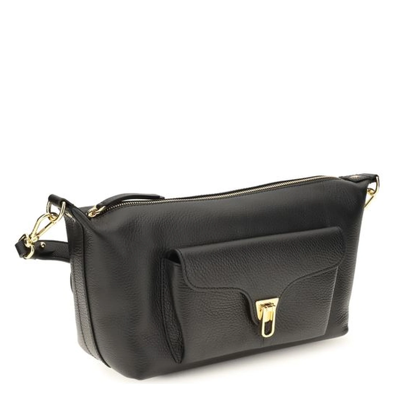 Black Calf Leather Bos Taurus Shoulder Bag