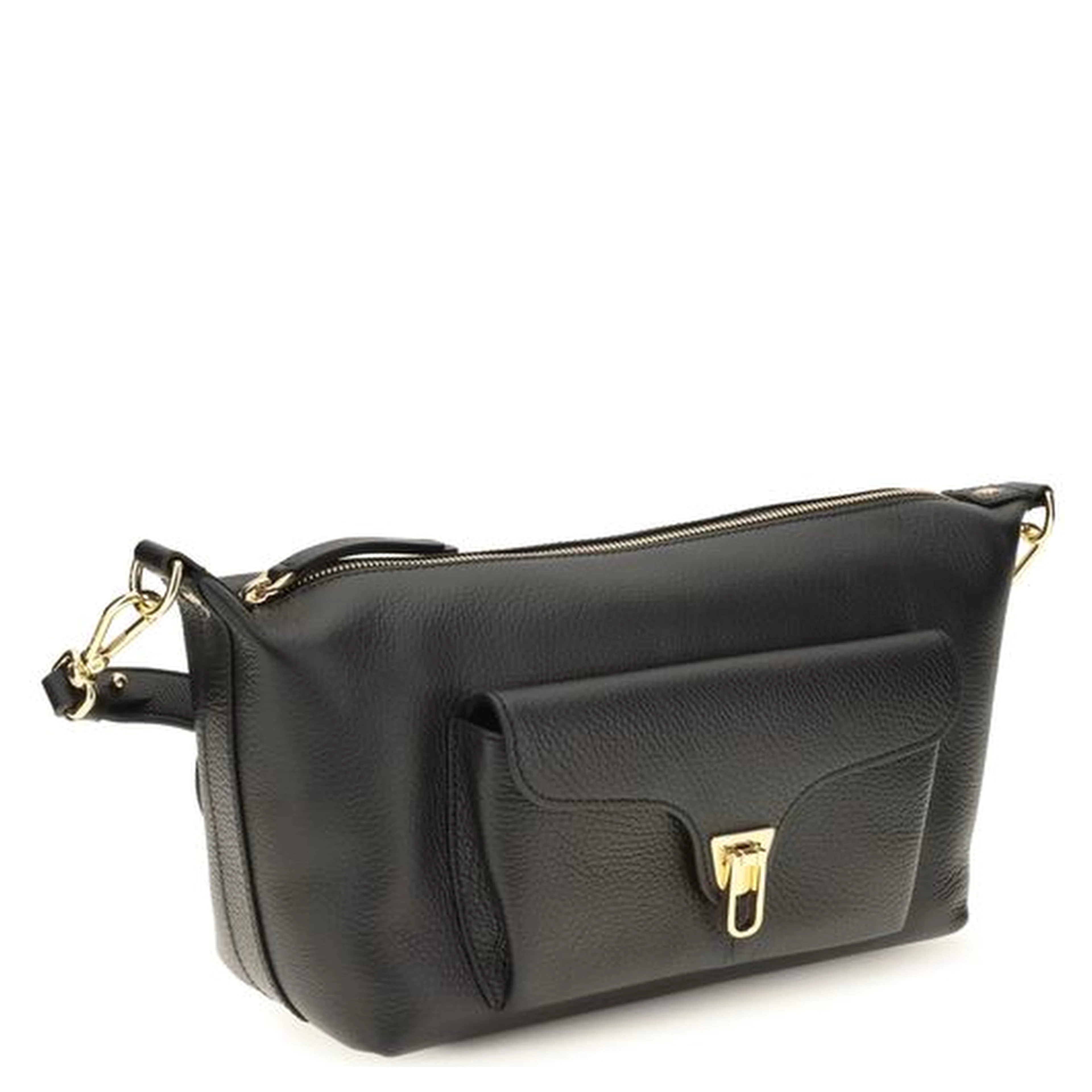 Black Calf Leather Bos Taurus Shoulder Bag