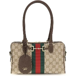Beige Fabric Handbag