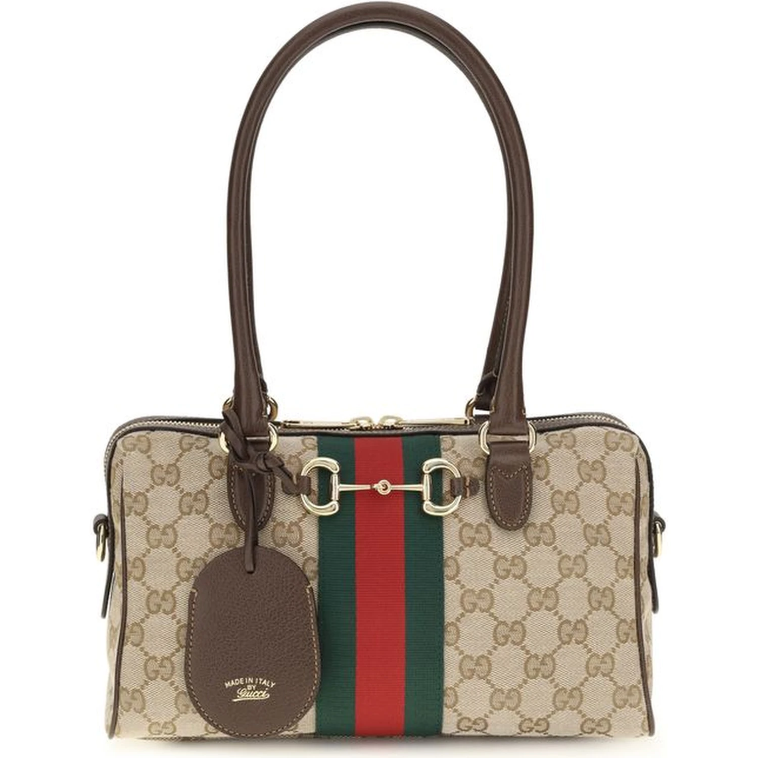 Beige Fabric Handbag