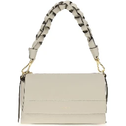 Beige Calf Leather Bos Taurus Shoulder Bag