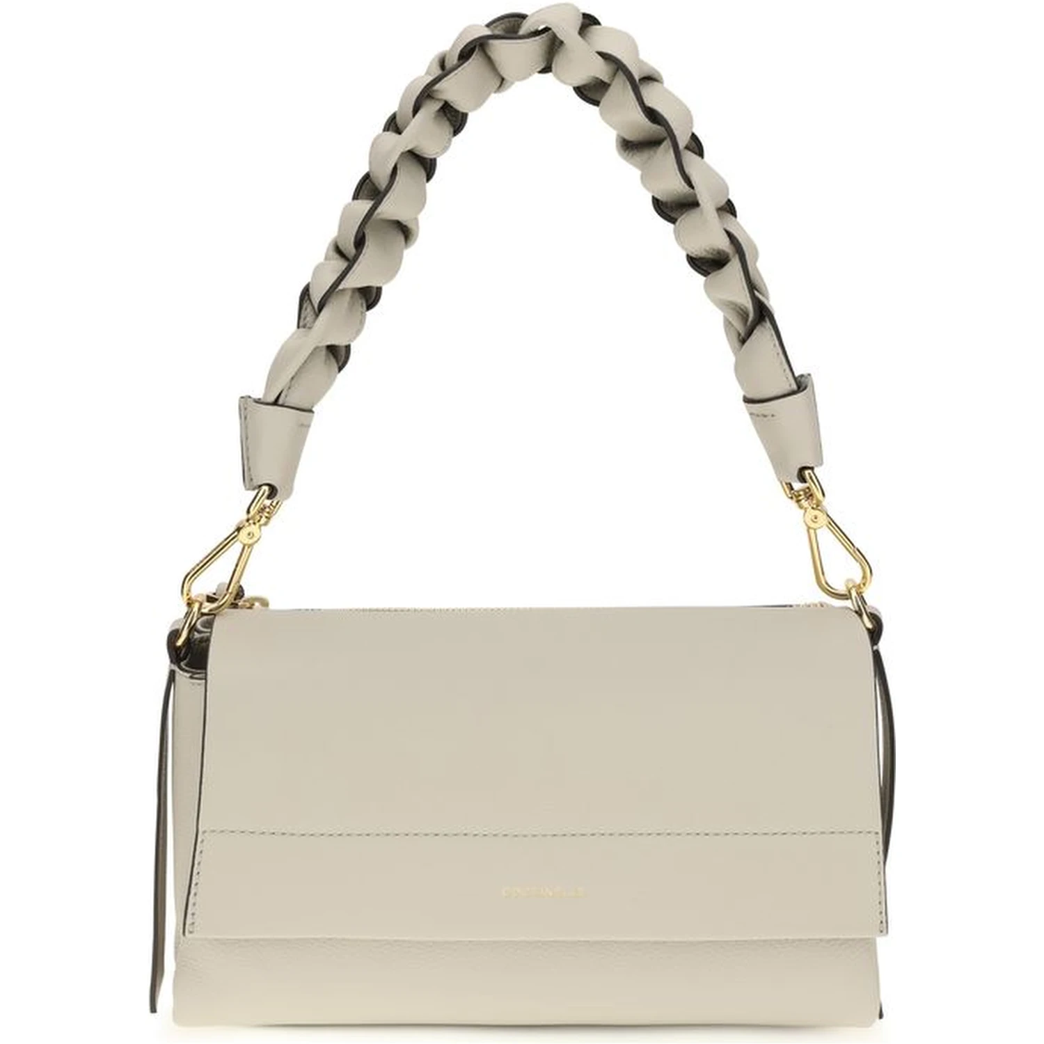 Beige Calf Leather Bos Taurus Shoulder Bag
