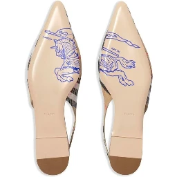 Brown Fabric Ballet Flats