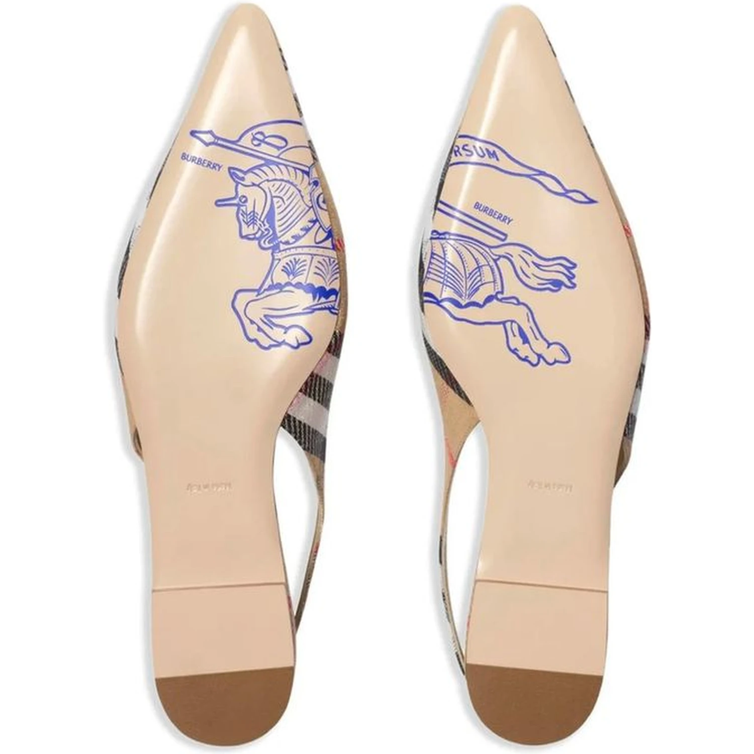 Brown Fabric Ballet Flats