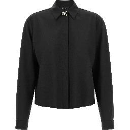 Black Virgin Wool Blouse