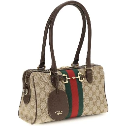 Beige Fabric Handbag