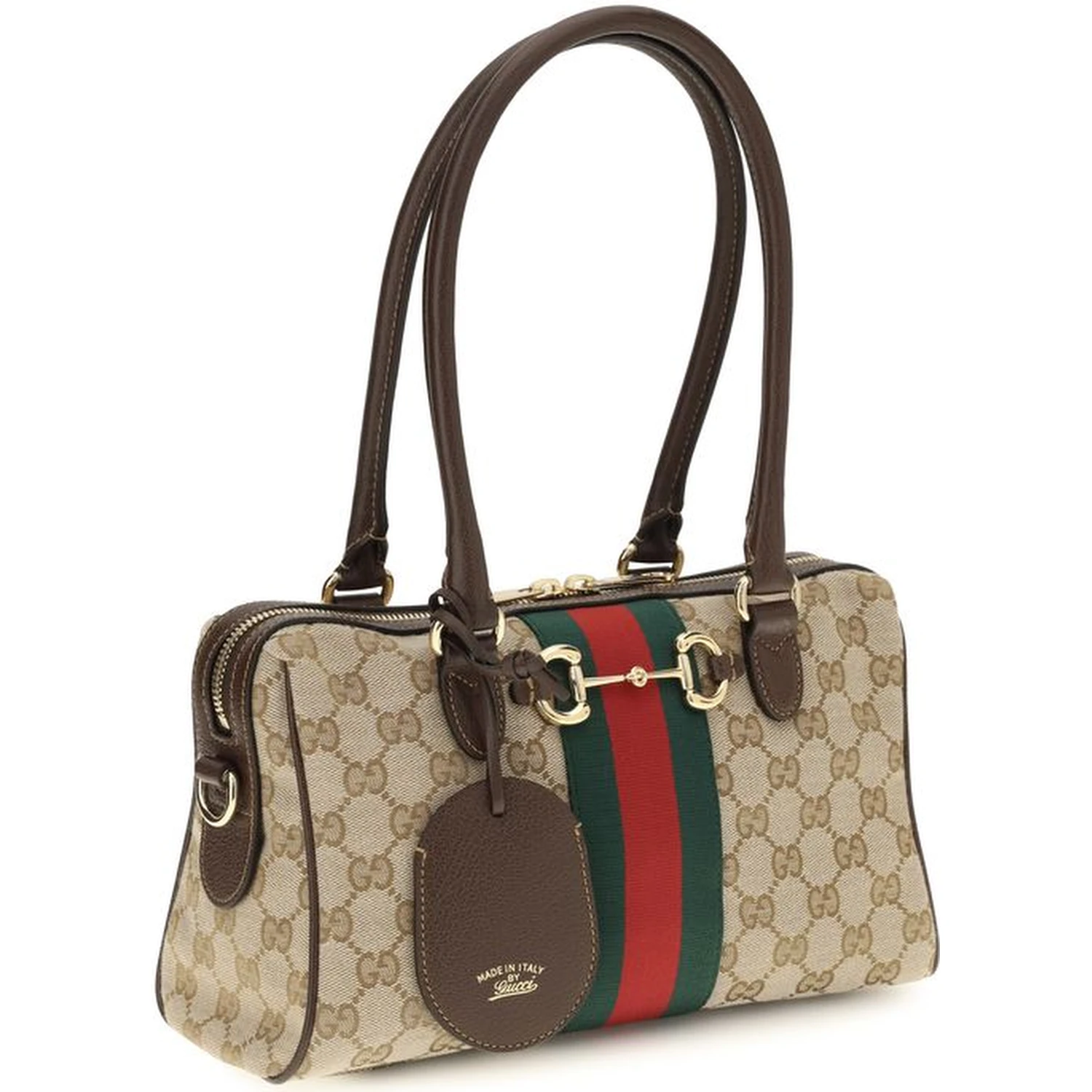 Beige Fabric Handbag