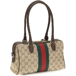 Beige Fabric Handbag
