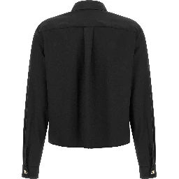 Black Virgin Wool Blouse