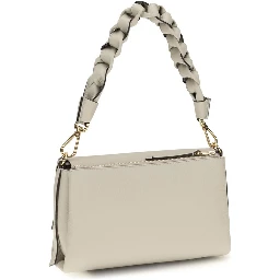 Beige Calf Leather Bos Taurus Shoulder Bag