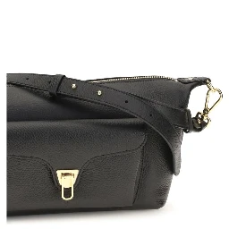 Black Calf Leather Bos Taurus Shoulder Bag