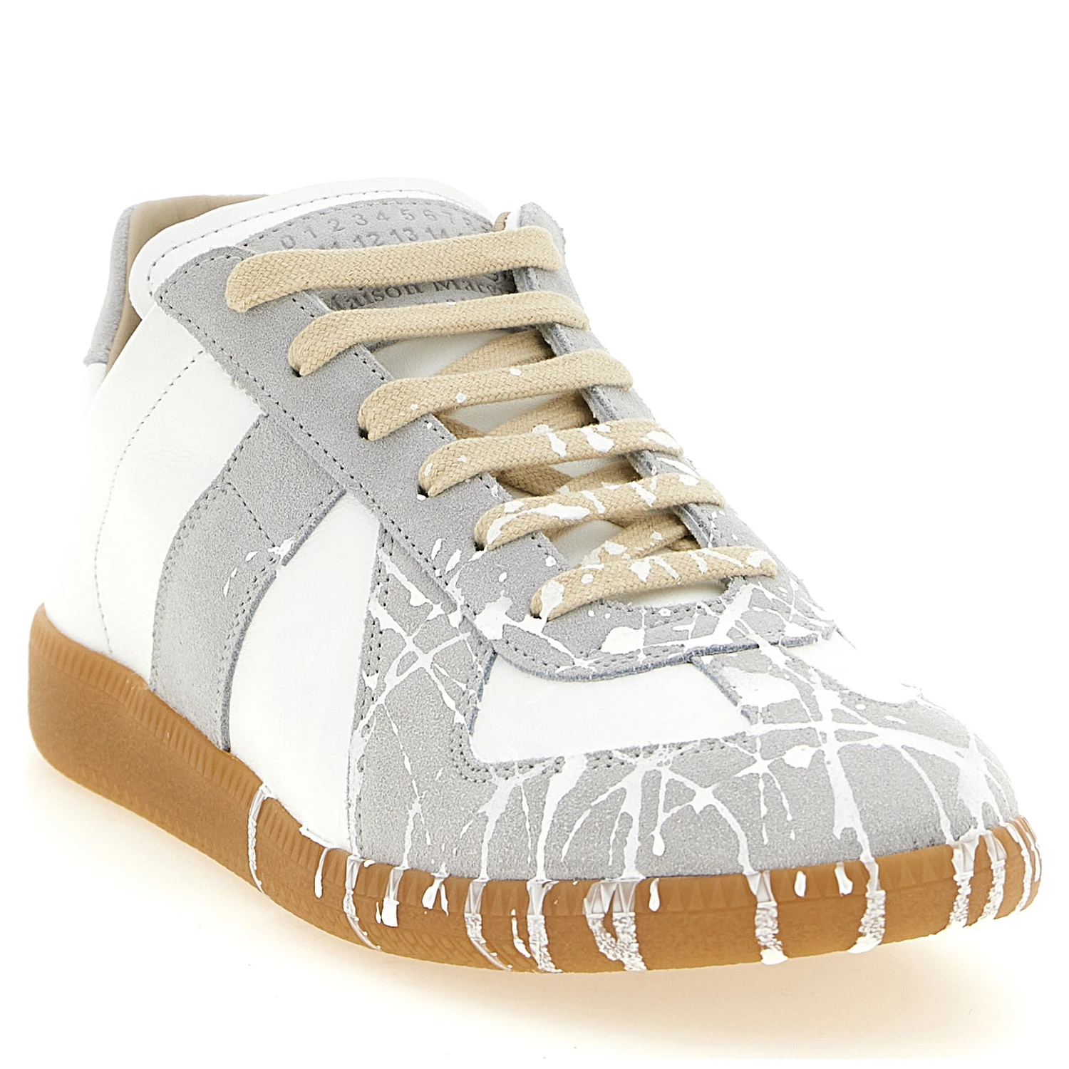 Gray Calfskin Low Top Sneakers