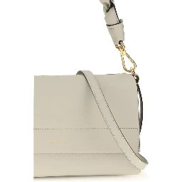 Beige Calf Leather Bos Taurus Shoulder Bag