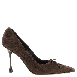 Brown Leather High Heel Pumps
