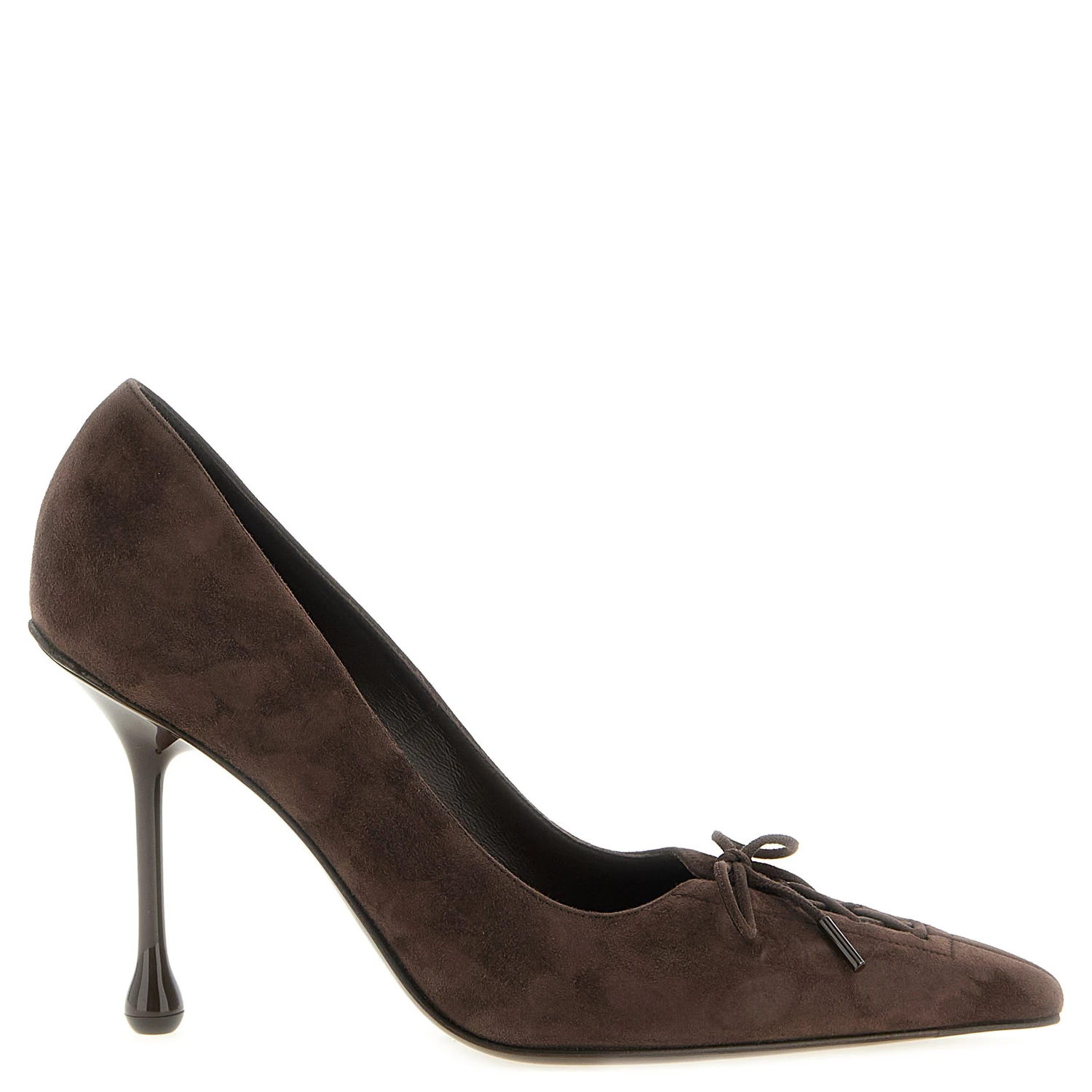 Brown Leather High Heel Pumps