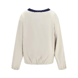 Beige Recycled Polyester Sweatshirt