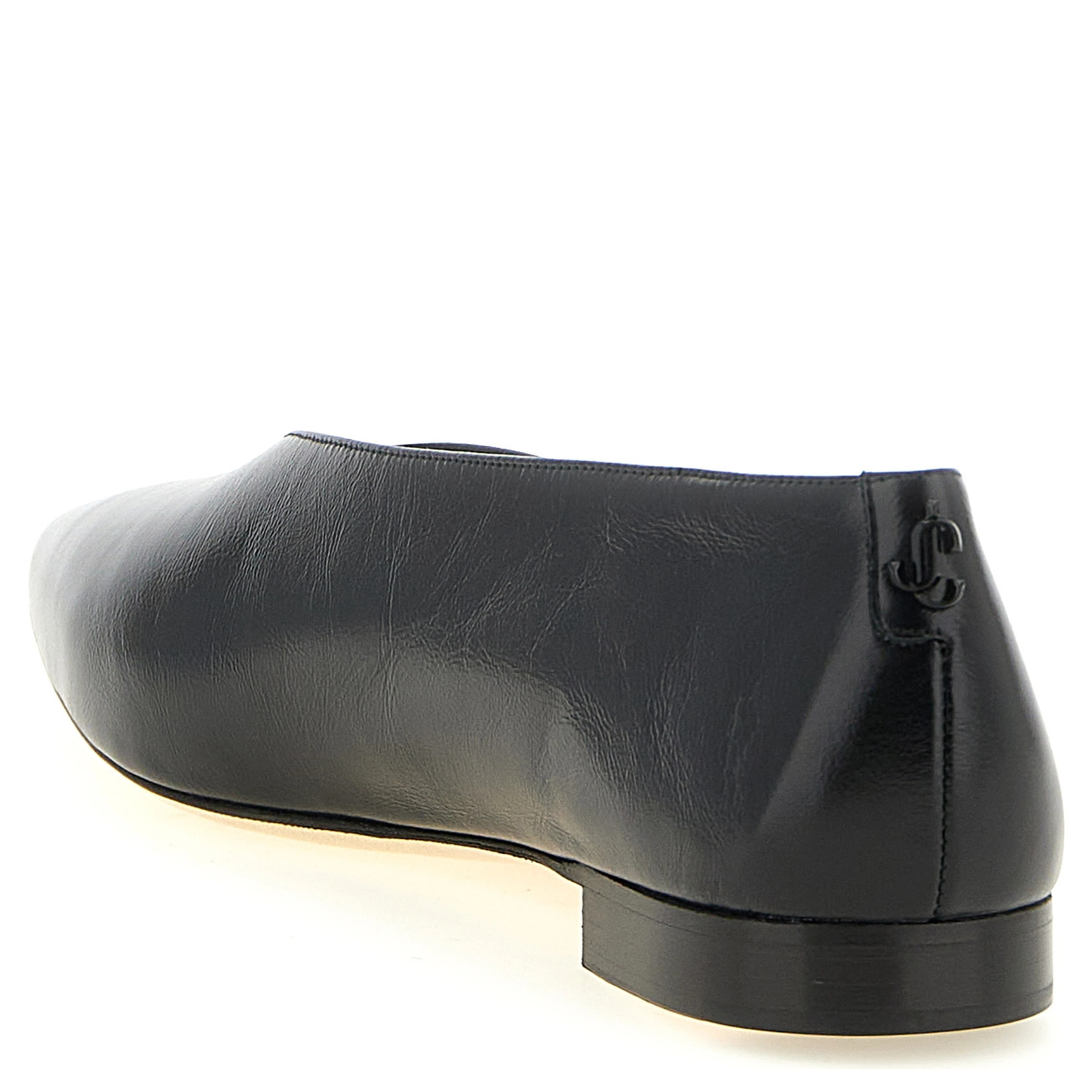 Black Leather Ballet Flats