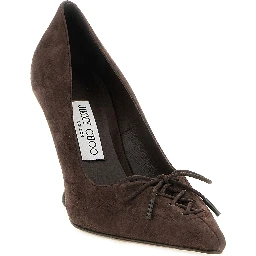 Brown Leather High Heel Pumps