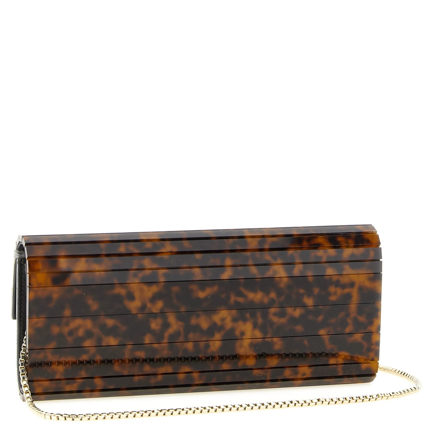 Beige Polyester Clutch Bag