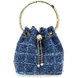 Blue Fabric Handbag