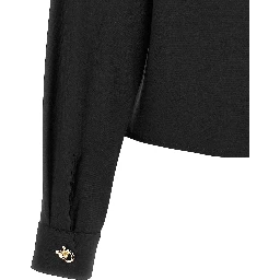 Black Virgin Wool Blouse