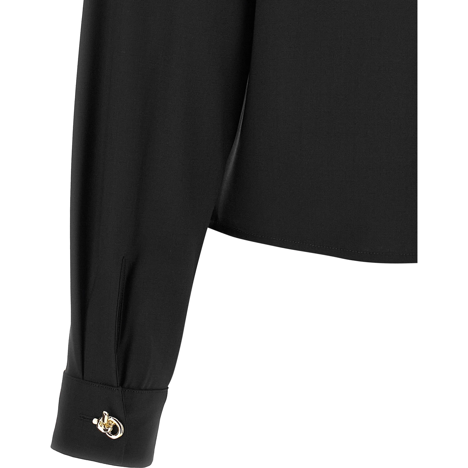 Black Virgin Wool Blouse