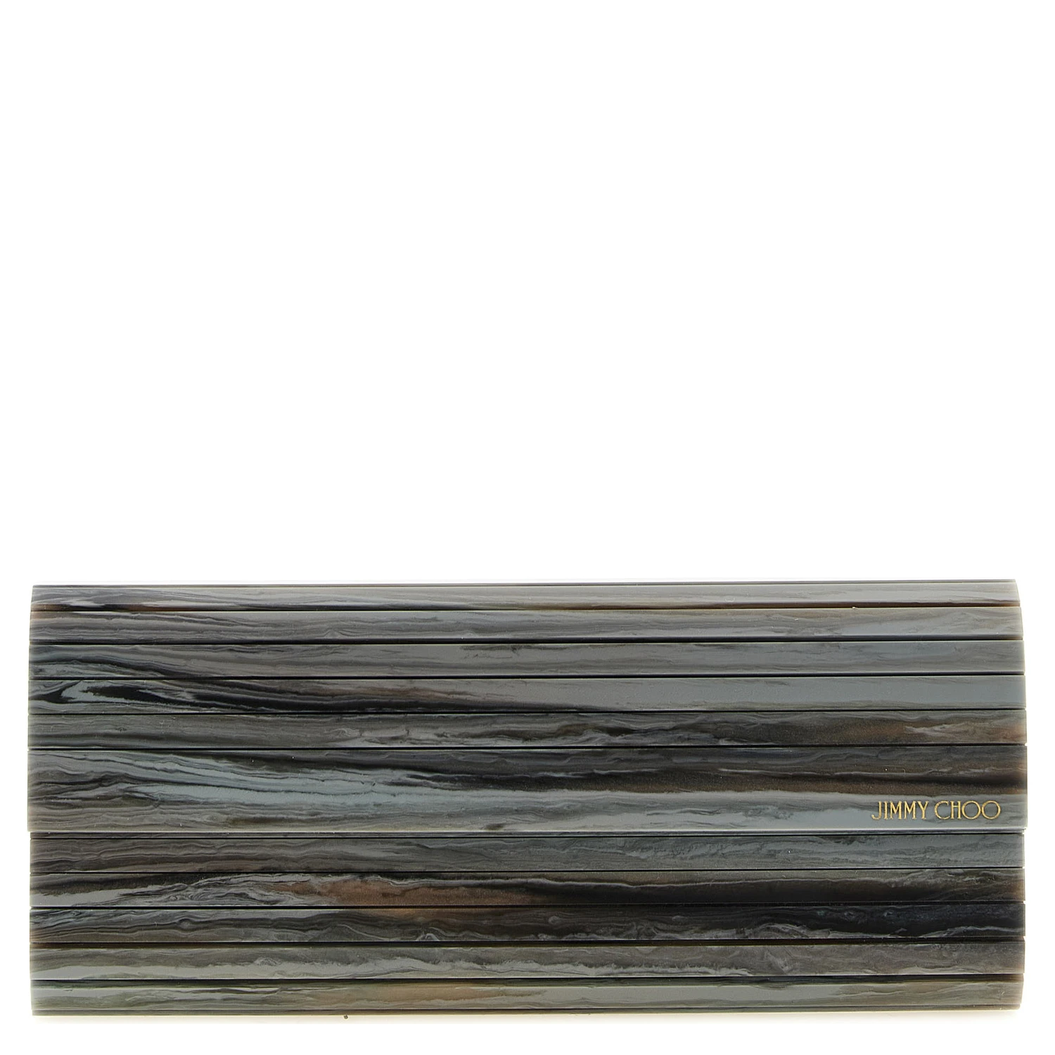 Gray Polyester Clutch Bag