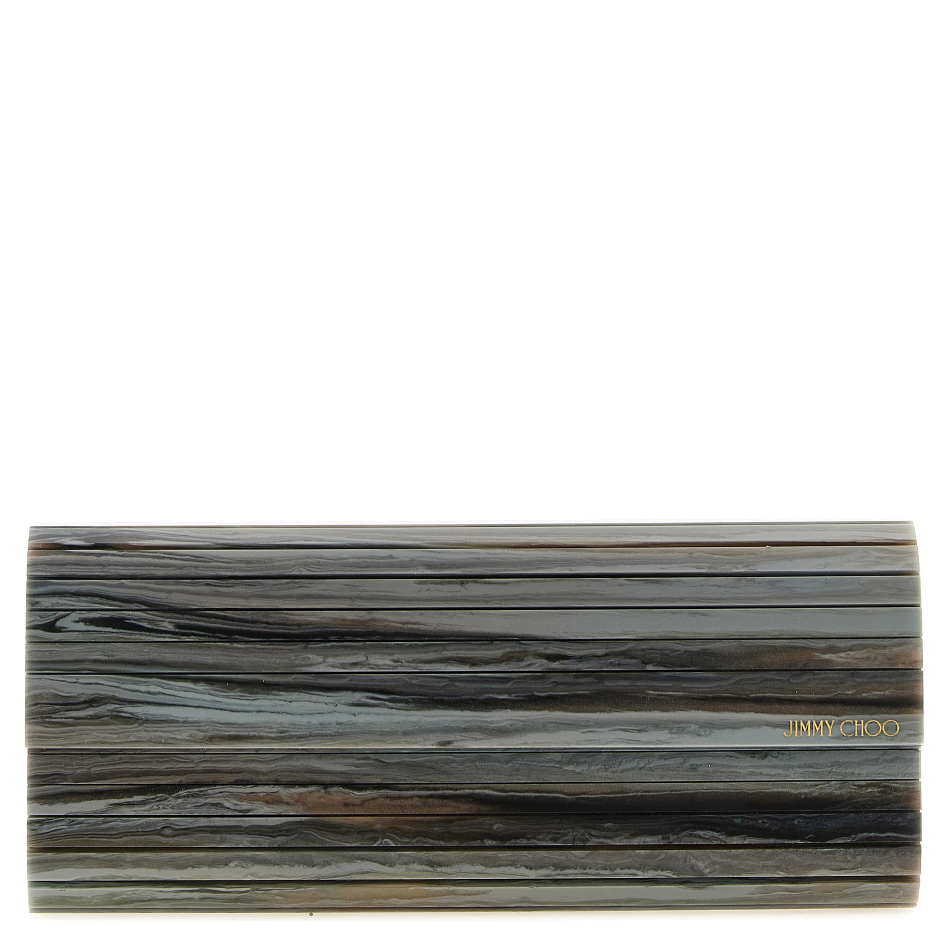 Gray Polyester Clutch Bag