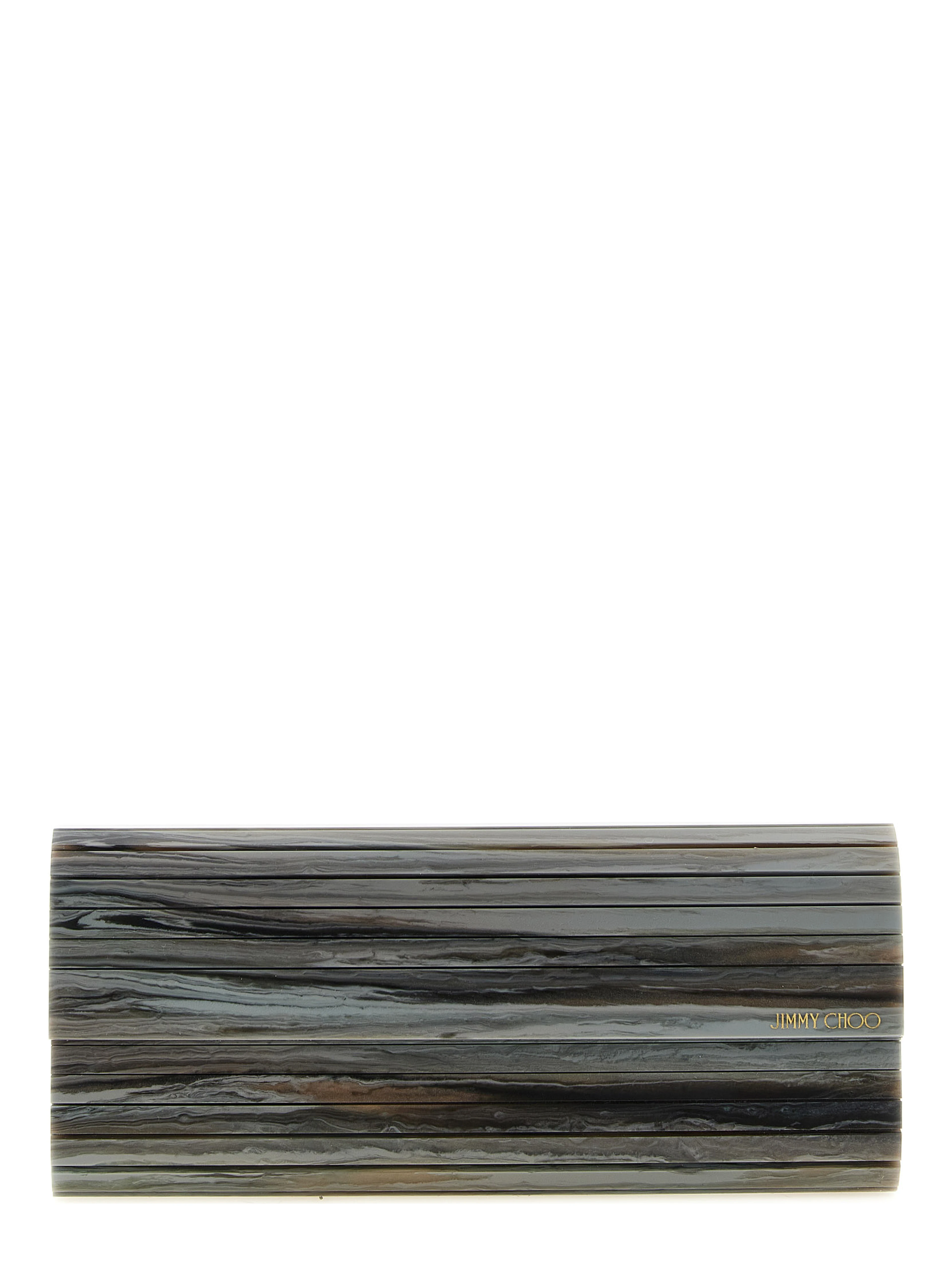 Gray Polyester Clutch Bag