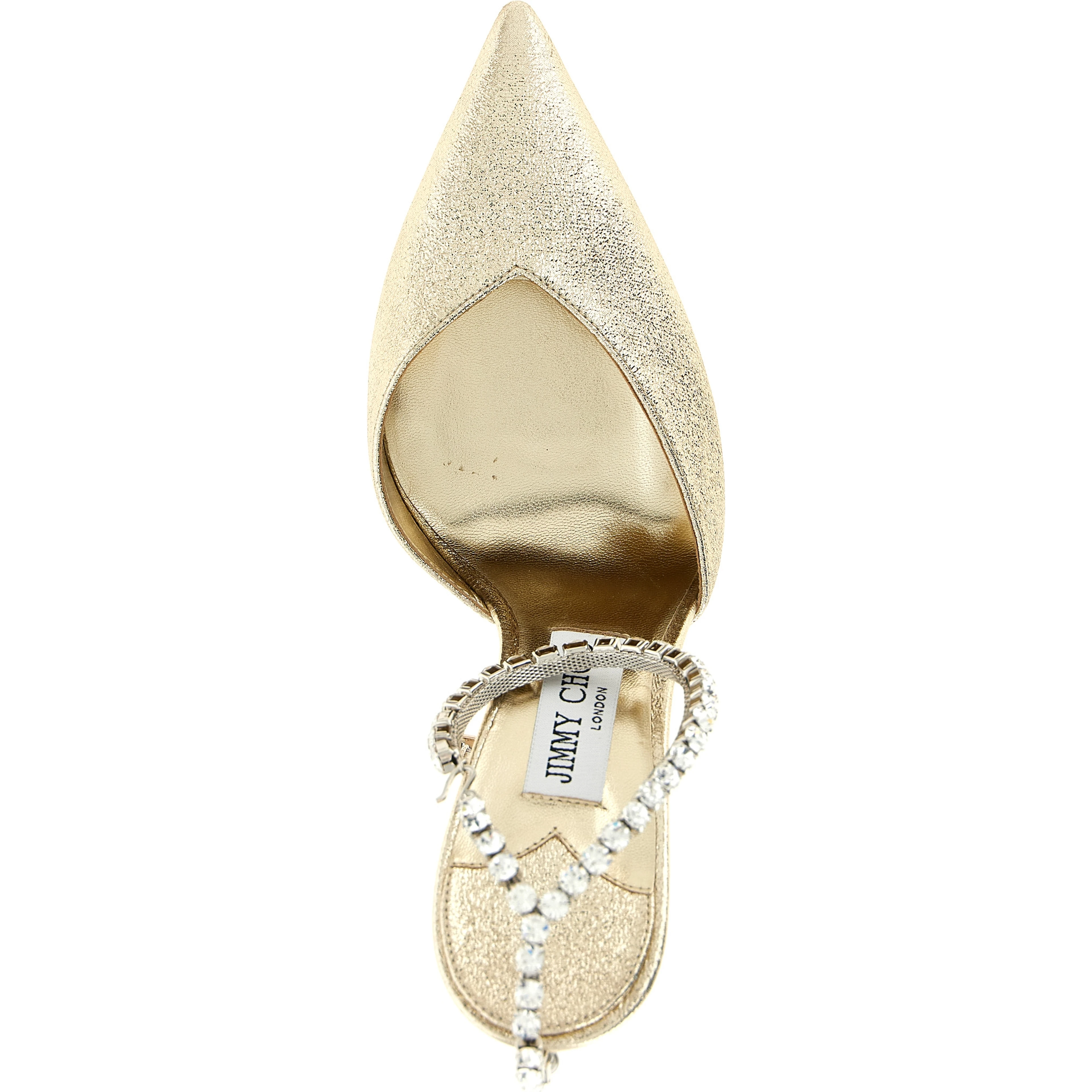Gold Tencel High Heel Pumps