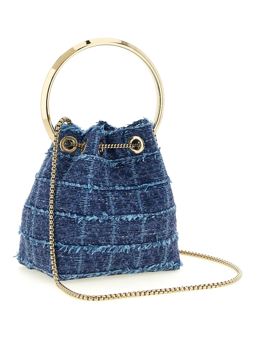 Blue Fabric Handbag