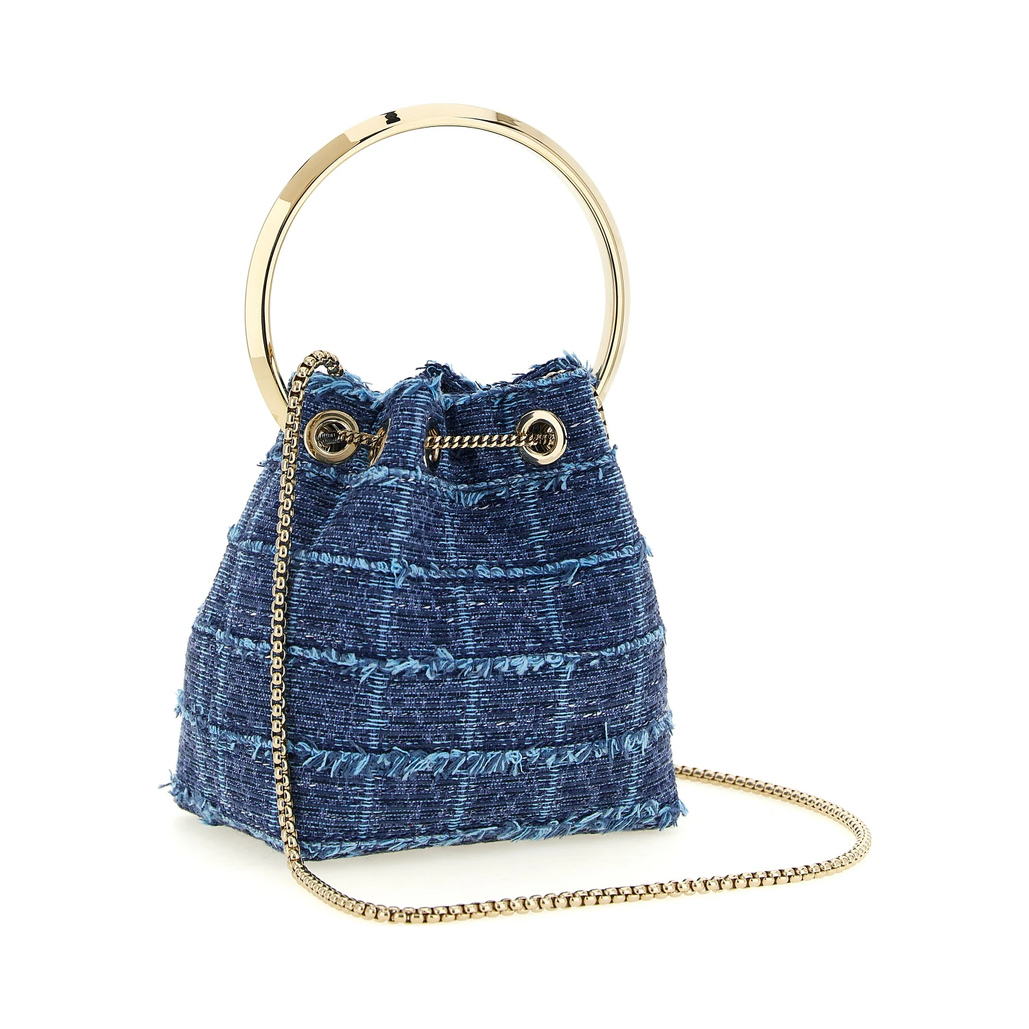 Blue Fabric Handbag