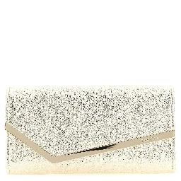 Gold Lamb Leather Clutch Bag