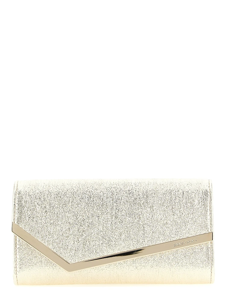 Gold Lamb Leather Clutch Bag